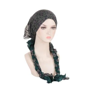 Imagem de Turbante Hijab Feminino Pré-Amarrado Com Cauda Longa, Lenço De Cabeça 