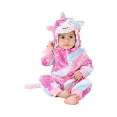 Imagem de Macacão De Bebê Unissex Com Capuz Em Flanela, Pijamas De Inverno Com E