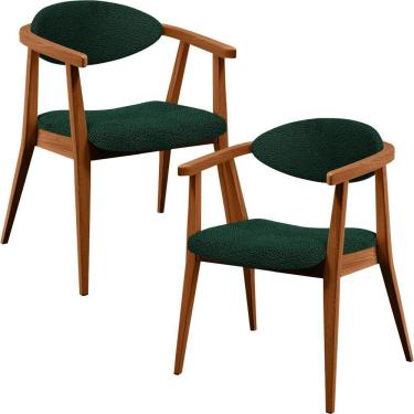 Imagem de Kit 02 Poltronas Decorativa Cecília L02 Bouclê Verde