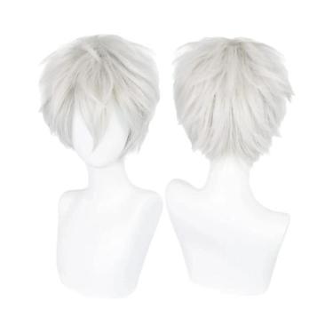 Imagem de Peruca Sintética Preta Para Cosplay Masculino E Feminino, Fantasia De 