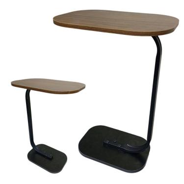 Imagem de Mesa Canto Apoio Laterial Cama Sofa Poltrona Porta Objetos Livros Notebook Luminaria Organizaçao Decoraçao Quarto Sala