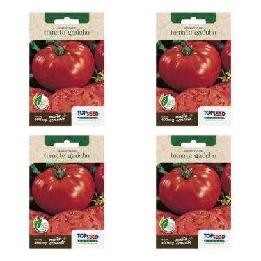 Imagem de Kit 4 Sementes Tomate Gaúcho Gigante Para Mudas Hortas 400mg - Topseed