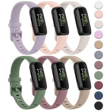 Imagem de Pulseira para Fitbit Inspire 3 Meliya Soft Silicone, pacote com 6