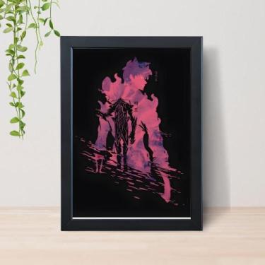 Imagem de Quadro Solo Leveling Anime A4 C/ Moldura e Vidro 09 Cor: Preto - Lomi 