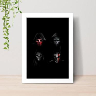 Imagem de Quadro Devils Night Dark Romance A4 C/ Moldura e Vidro 01 Cor: Branco 