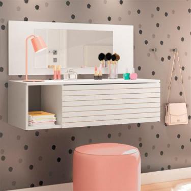 Imagem de Penteadeira Camarim Suspensa Joy com Espelho Painel Gaveta Peternella 