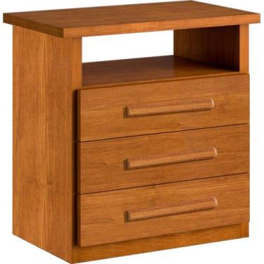 Imagem de Mesa de Cabeceira 3 Gavetas Malibu-Nature Bianchi - Bianchi Móveis