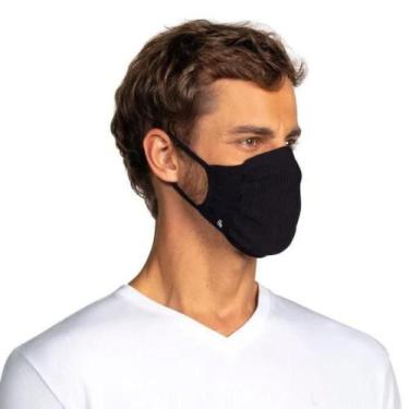 Imagem de Kit Com 6 Unidades Máscaras Lupo Adulto Preto Virus Bac-off