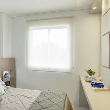 Imagem de Persiana Rolo (1,00Larg. x 2,00Alt.) Tecido Tela Solar Screen Creme - 