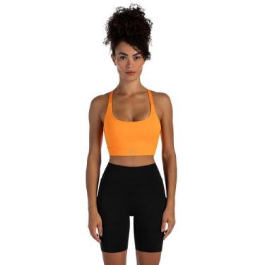 Imagem de Top Corre Médio Impacto Olympikus Feminino, Laranja, PP