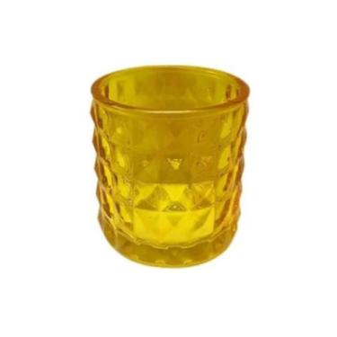 Imagem de Castiçal de Vidro Colorido Texturado 3D Triângulo Invertido - Rio Mast