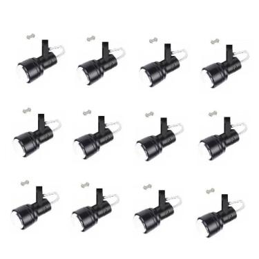 Imagem de Kit 12 Spot Trilho Perfilado Eletro calha Par20 Bulbo OL4