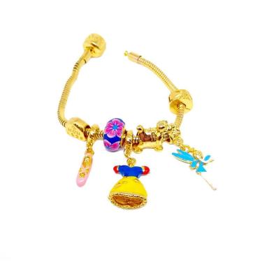 Imagem de Pulseira com Berloques folheado Ouro Symbol Princesa