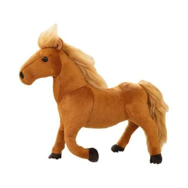 Imagem de Brinquedo De Pelúcia Cavalo Preto E Branco, Simulação De Desenho Anima