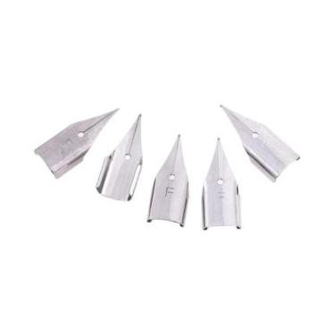 Imagem de Conjunto De Pontas De Caneta-tinteiro Em Aço Inoxidável Prateado De 0,