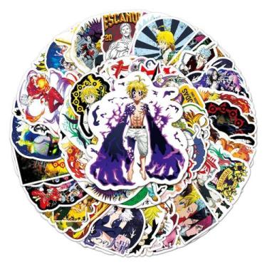 Imagem de Pacote de adesivos Sevens Deadly Sins Anime 52 unidades para decoração