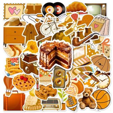 Imagem de Pacote de adesivos Home Life Realistic Style Anime à prova d'água, 50 