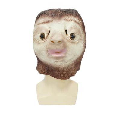 Imagem de Chapéu de látex de Halloween Mask Funny Sloth Cosplay para adultos - y
