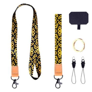 Imagem de Conjunto de cordão, capa para celular Weaninyiu, chaveiro, 6 peças