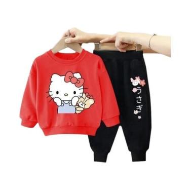Imagem de Conjuntos De Moletom Hello Kitty Para Crianças, Primavera E Outono, Ca