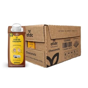 Imagem de A Tal Da Castanha Bebida Vegetal Castanha de Caju e Cacau Choconuts 200mL, contém 12 un...