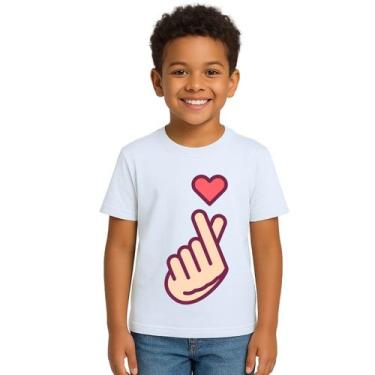 Imagem de Camiseta Coração KPOP Fandom Coreia Personalizada - Use P4, Branco, In