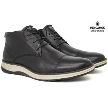 Imagem de Bota Casual Ferracini 24h Fluence Couro Confortável, Preto, 41