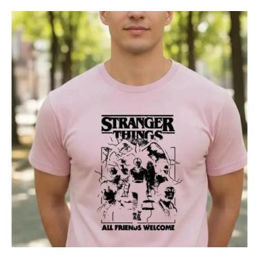 Imagem de Camiseta Camisa Adulto Feminina Masculina Algodão Série Stranger Thing
