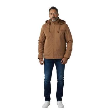 Imagem de Jaqueta Sarja Masculina Revestida Com Bolsos e Capuz - Sunset Concept,