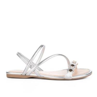 Imagem de Sandália Pink Cats Infantil Rasteira Metalizada V4411-Feminino