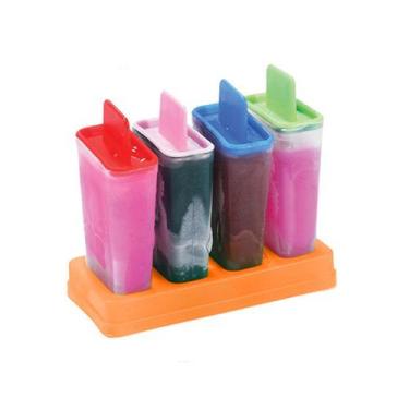 Imagem de Kit 4 Forminhas de Fazer Picolé Sorvetinho Caseiro Colorido - BLUD