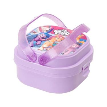 Imagem de Pote de Marmita c/ 2 Compart. Plastico Livre BPA My Little Pony Plasva