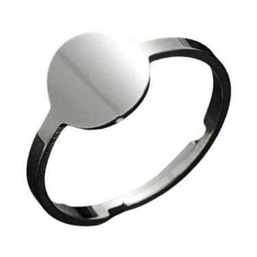 Imagem de Anel De Dedo Minimalista Geométrico Em Aço Inoxidável Para Mulheres, A