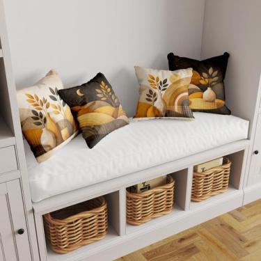 Imagem de Kit 4 Capas De Almofadas Tecido Sublimado Decorativas Abstrato Floral 