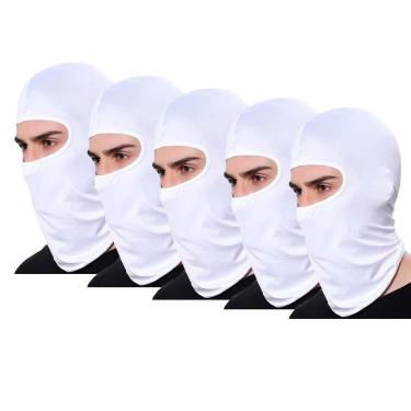 Imagem de Kit 5 Balaclava Térmica Ninja Touca Motociclista Proteção Uv 50+ - Creme - Único - Home...