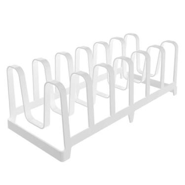 Imagem de Organizador de Tampas de Panela Armário Formas Travessa - Ou, Branco