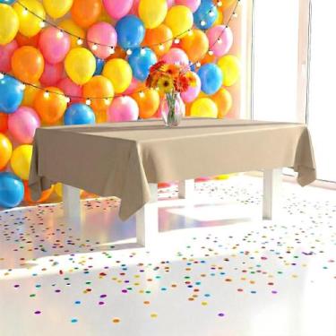 Imagem de Toalha de mesa TNT festa Bege decoração eventos 2x1,40m - RIVFESTAS