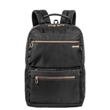 Imagem de Mochila Grande 2 Compartimentos Notebook 15 Sestini Elegance - Preto, 