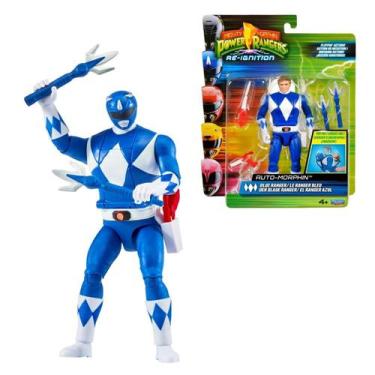 Imagem de Boneco Ranger Azul Power Rangers Morfável Auto Morphin Com Lança - Sun
