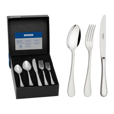 Imagem de Faqueiro Tramontina Classic em Aço Inox com Facas de Mesa Forjadas 30 
