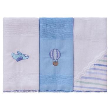Imagem de Pano de Boca para bebê 34 cm x 40 cm Bublim, Urso Balões