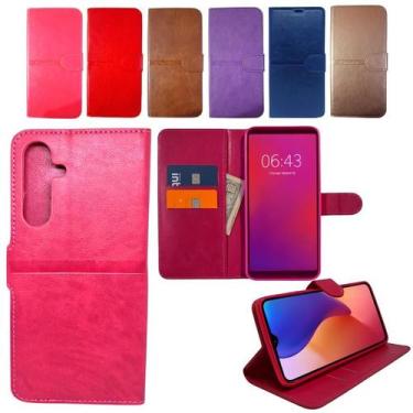 Imagem de Capa Carteira Para Samsung S25 Fe (Tela de 6.7) Capinha Case Cor:Rosa 