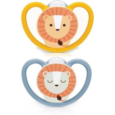 Imagem de Kit 2 Chupetas Space Silicone 6 a 18 Meses NUK Bico Oral Fit S2, Verde