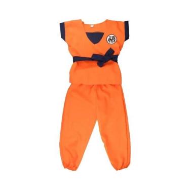 Imagem de Fantasia De Cosplay Son Goku Krillin Para Adultos E Crianças, Conjunto