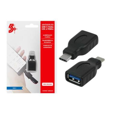Imagem de Adaptador Otg Usb C Tipo C 3.1 Para Usb Femea - 5+