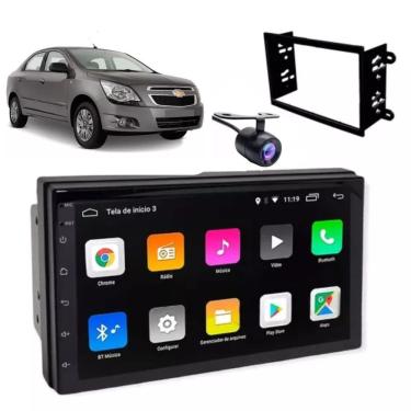 Imagem de Central Multimídia Automotiva Android Auto Onix Moldura + Câm 7 Touch Screen Bluetooth Wi-fi GPS USB