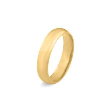 Imagem de Aliança Ishizaki 4,0mm / 2,10mm Linha Anatômica Abaulada Alta Ouro 18K