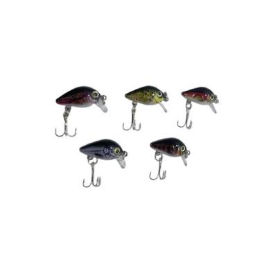 Imagem de Kit 5 Isca Artificial 3cm - 2g - Mini Crank Bait + Estojo - Taue