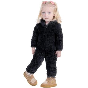 Imagem de Macacão bebe ted pelo carneirinho unisex ziper frontal capuz - MANULEL