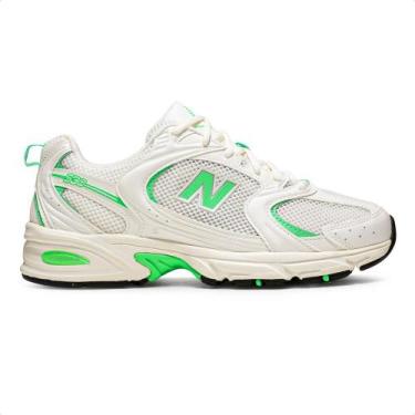 Imagem de Tênis New Balance 530 Retro Unissex, Bege, Verde, 34